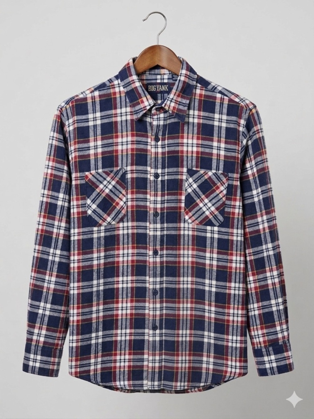 Vintage Big Yank Flannel Distressed 80s Grunge Workwear Shirt Y2K